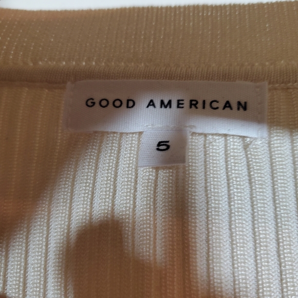 NWOT Good American Plaited Rib Cut Out Bodysuit - Picture 5 of 6